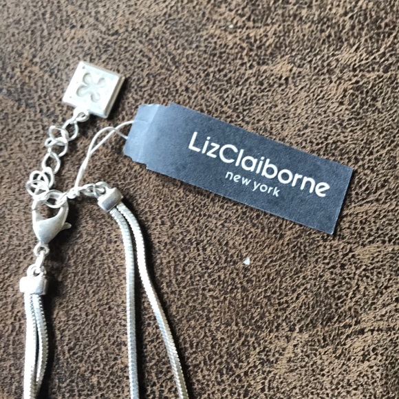 NEW Liz Claiborne Double-Strand Silver Necklace - Picture 3 of 4